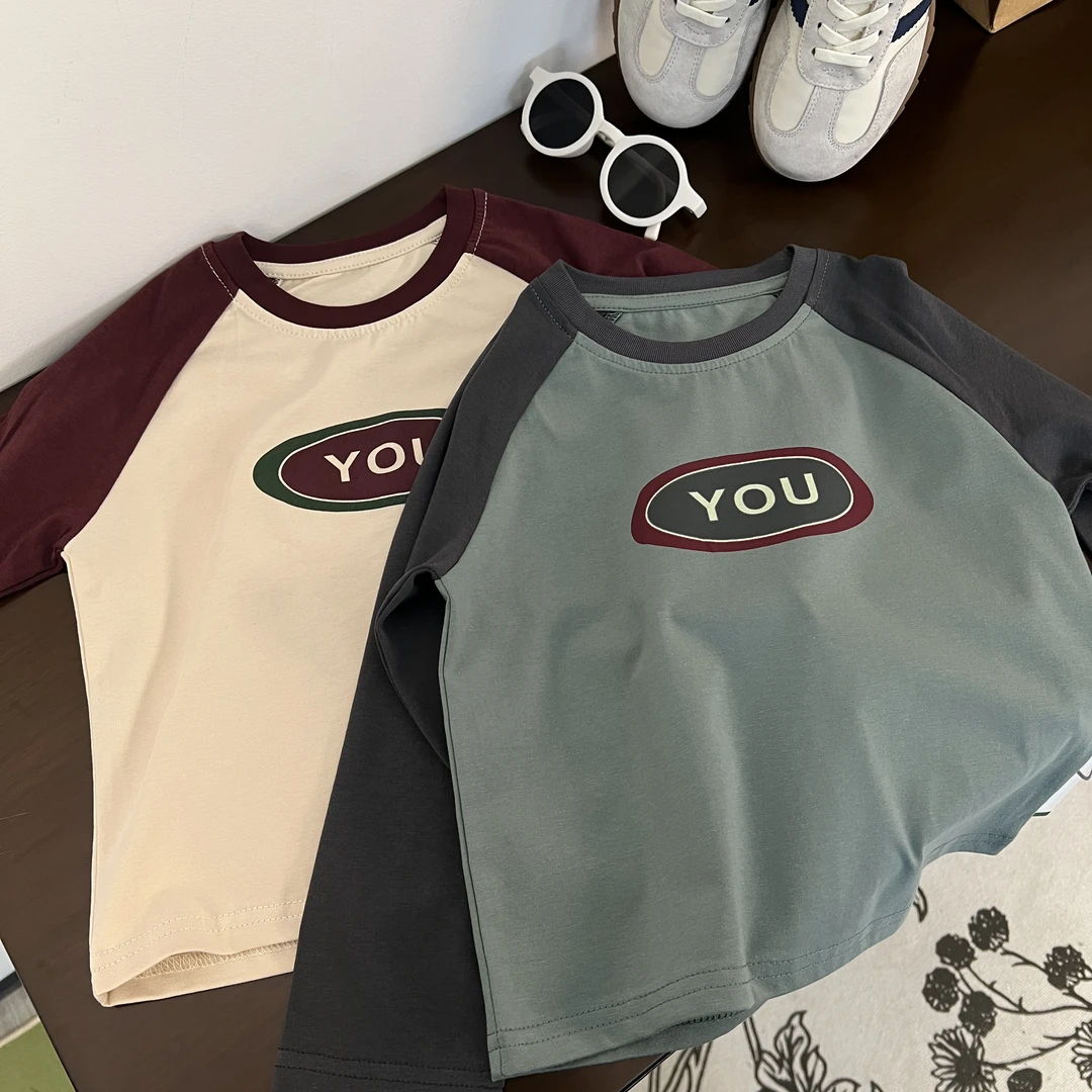 【复古安可拉】WD133秋季萌娃省心穿搭棉韩版印花插肩圆领长袖套头