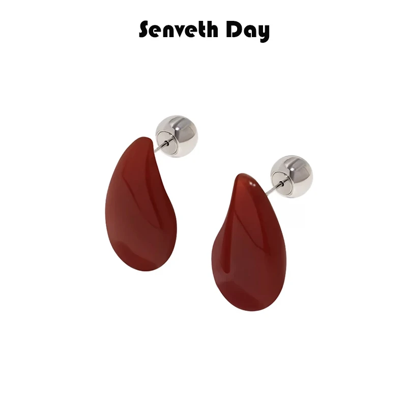Senveth Day 铜合金耳饰 水滴耳环时尚简约百搭轻奢小众设计感