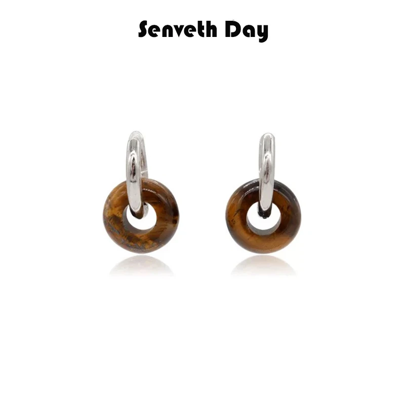 Senveth Day 铜合金耳饰 圆芯耳钉时尚百搭复古简约小众经典耳扣