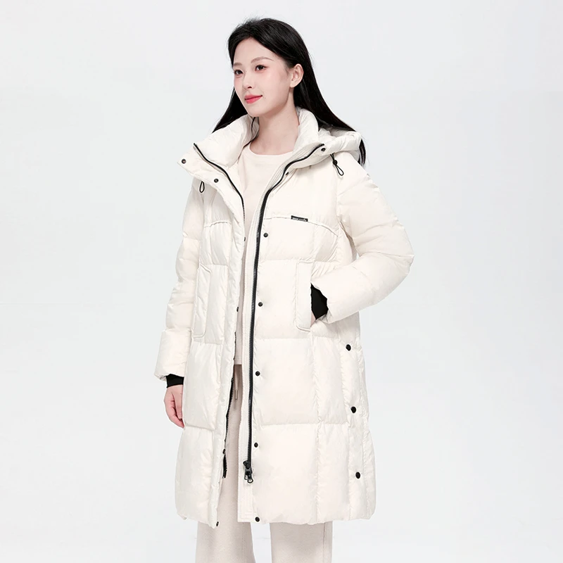 2025冬季新款韩版时尚减龄连帽羽绒服女气质百搭加厚保暖TS5018
