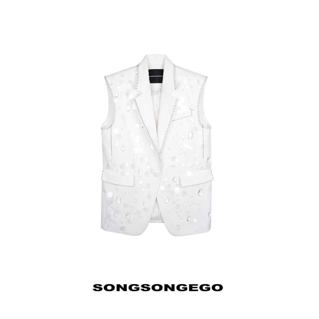 SONGSONGEGO独立原创小众设计师高定珠片马甲M391