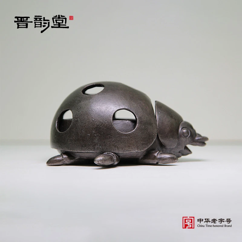 晋韵堂七星瓢虫铸铁摆件
