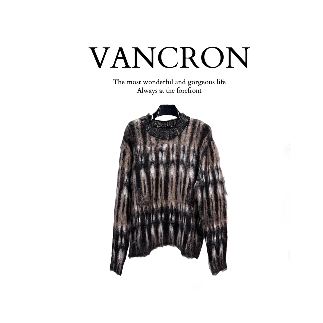 Van Cron/梵克龙气质宽松秋季休闲潮流百搭毛衣女装时尚轻奢网红
