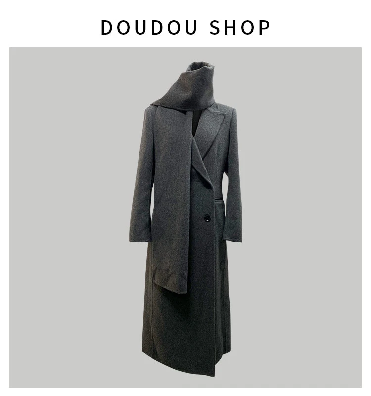 中长款法式高级显瘦赫本风气质双面大衣【11201】