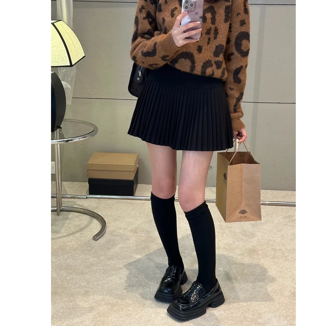 【SHAN MY】姗总推荐冬季新款洋气百搭毛呢加厚显瘦百褶裙3999