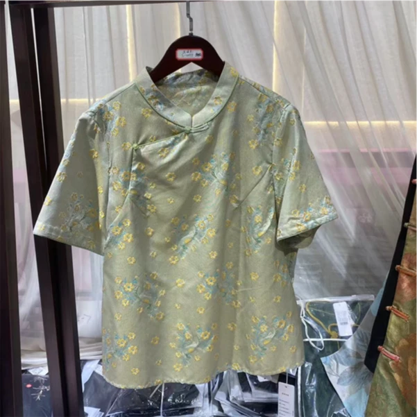 Q81S-23515桑蚕丝烫金上衣 六色