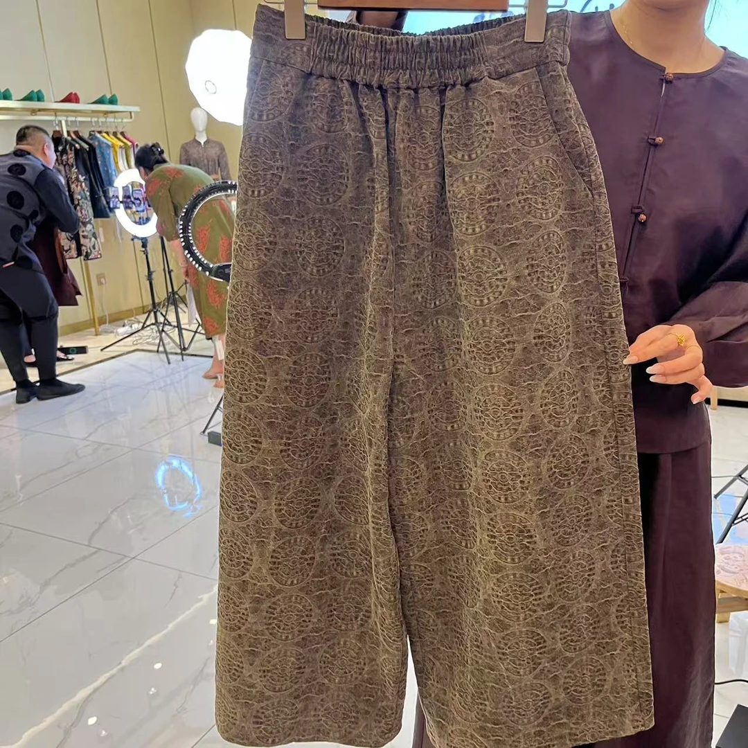 【八方来财】QF186301野蚕丝花苞裤