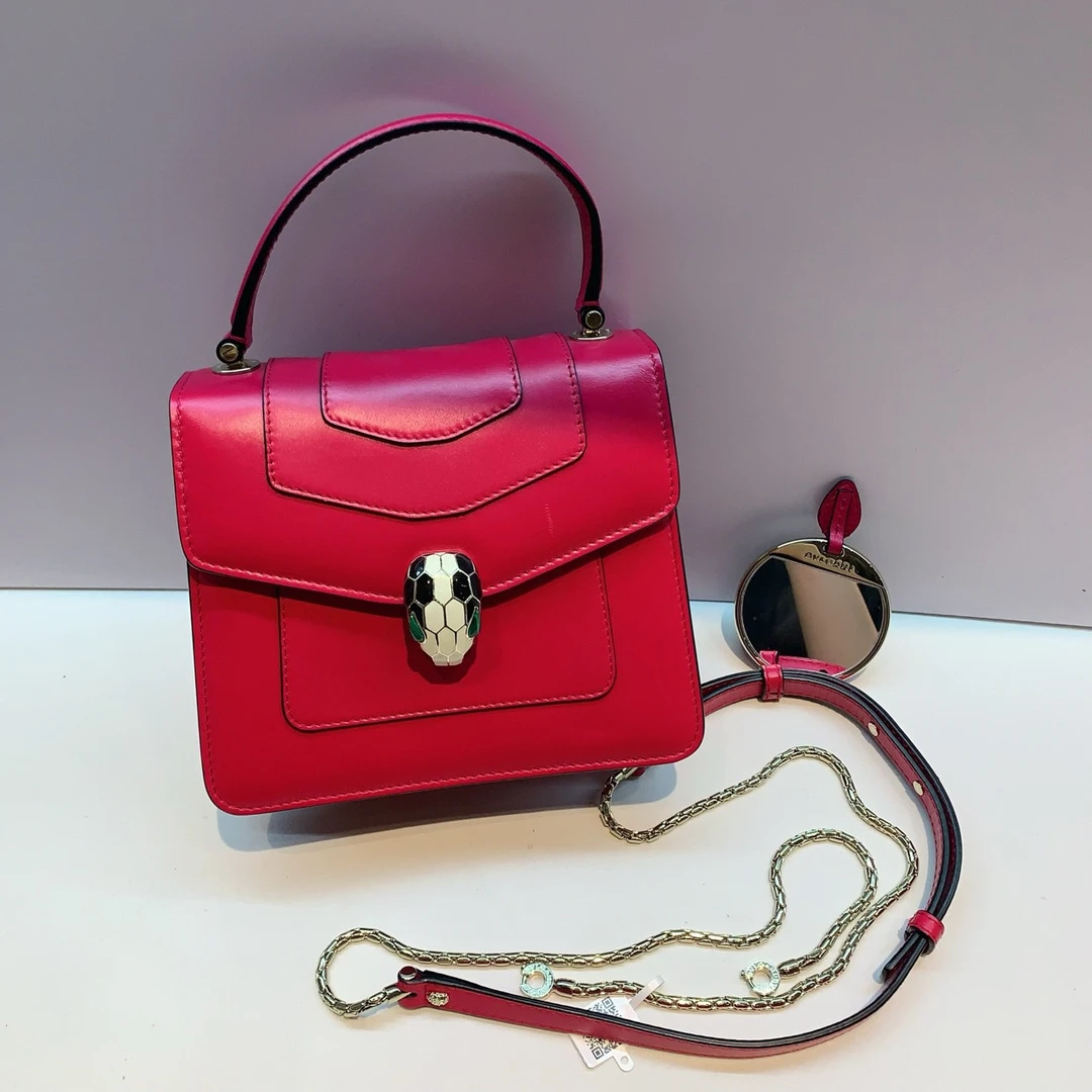 95新 BVLGARI/宝格丽 98新以上bvlgari宝格丽玫红色小号