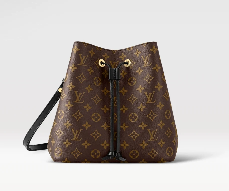 99新 LouisVuitton/路易威登 noe黑色抽绳水桶经典时尚单肩包斜跨