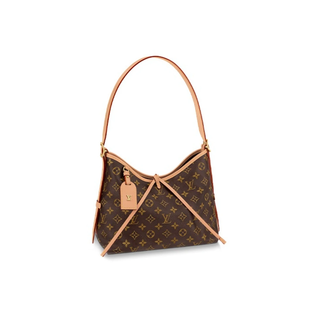 99新 LouisVuitton/路易威登 carryall小号 轻奢单肩斜跨包女包