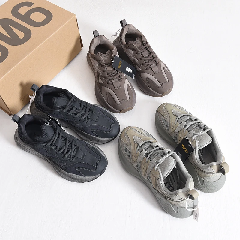 2945 秋冬款椰子系列牛皮拼接织物厚底运动跑步鞋 正常运动鞋尺码