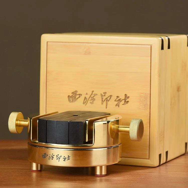 西泠印社铜印床印章篆刻黄铜雕刻台刻床360度静音刻章固定防滑