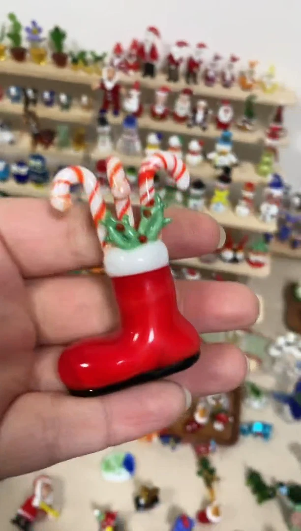 【闪购商品】琉璃手工艺品圣诞靴子
