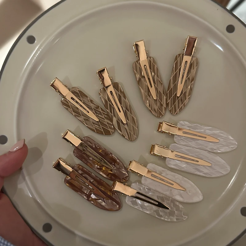 韩系醋酸无痕发夹侧边刘海碎发一字无痕发卡网红化妆夹发饰头饰女