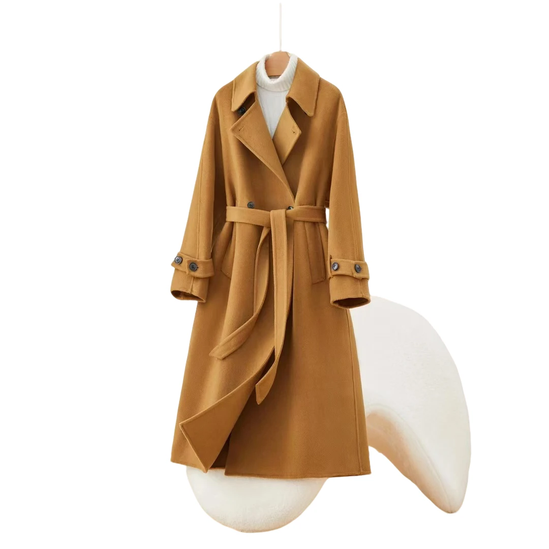 专柜撤柜样衣2024时尚气质羊毛大衣羊绒外套百搭毛呢双面呢秋冬