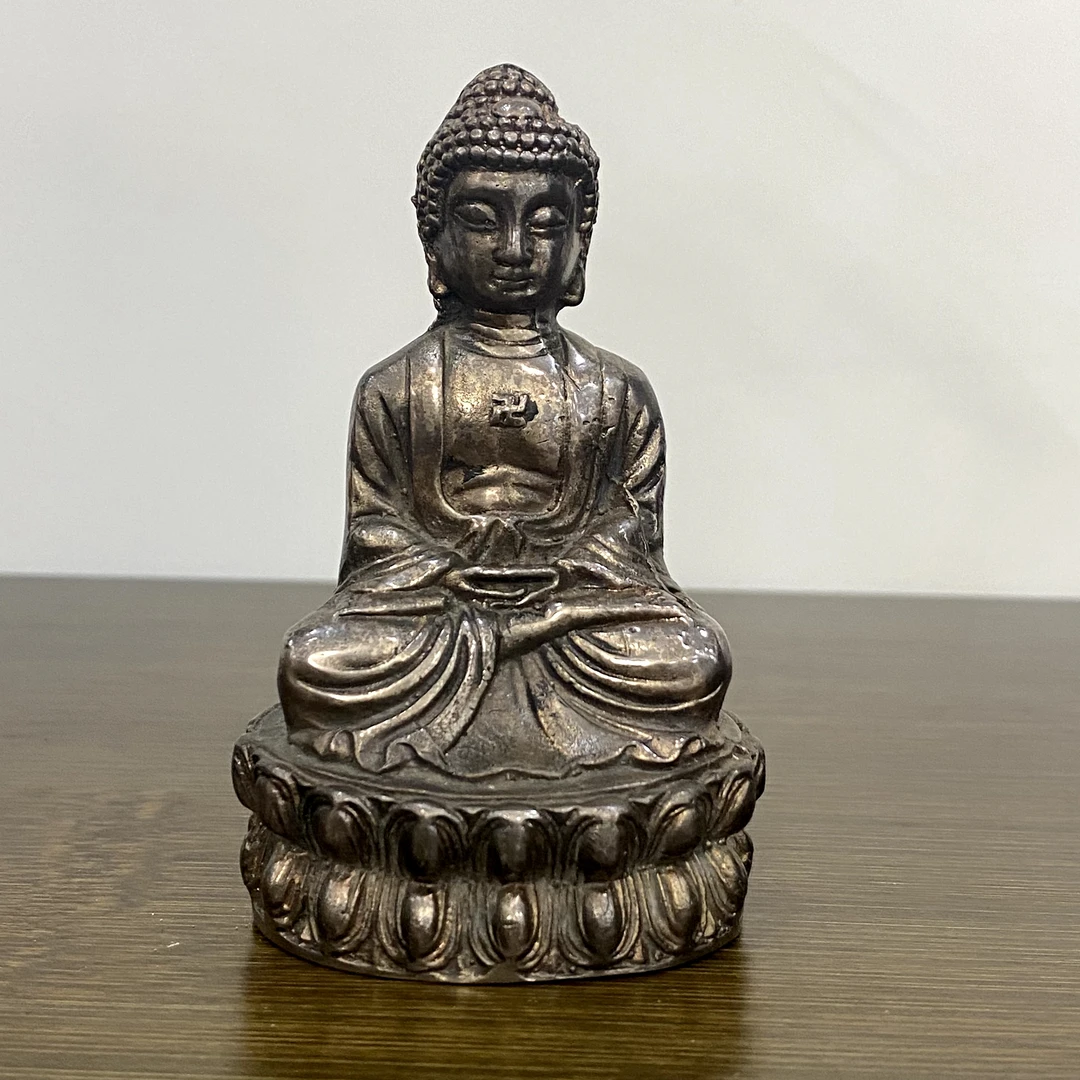大日如来铜雕刻精品创意文玩摆件把玩件