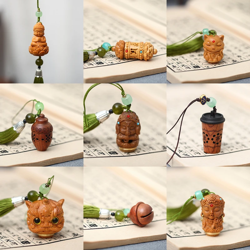 蜜丸香丸中式扩香器吊坠香囊车载香薰挂坠钥匙扣熏香