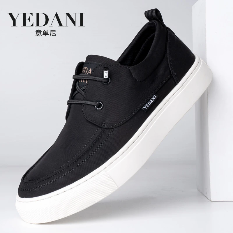 YEDANI/意单尼男士帆布鞋百搭鞋子男鞋春秋透气潮流软底休闲布鞋