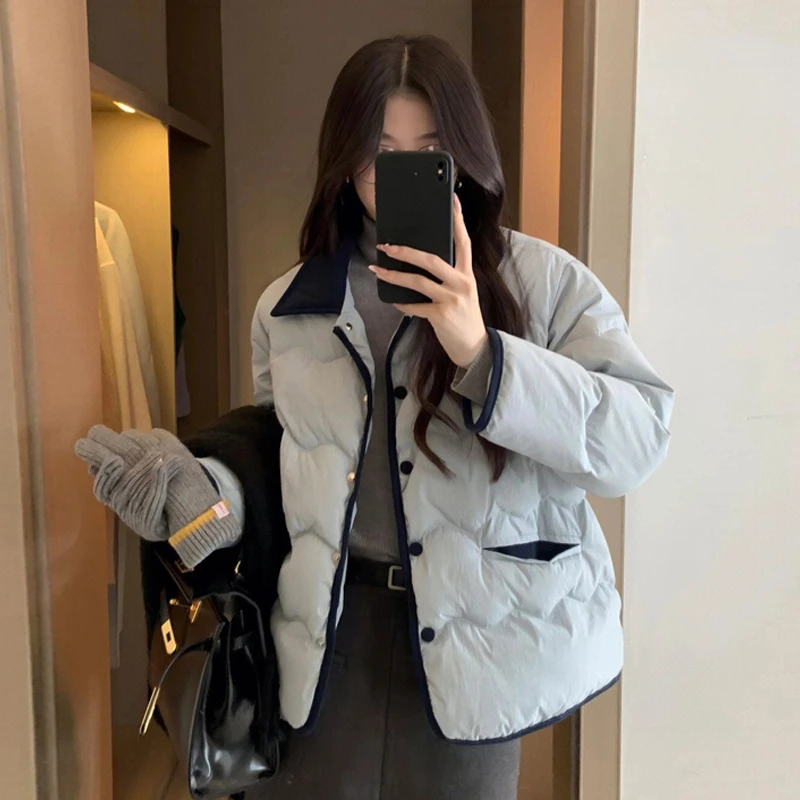 冬季小个子孕妇装棉服短款小香风时尚休闲复古孕妈孕早期外套