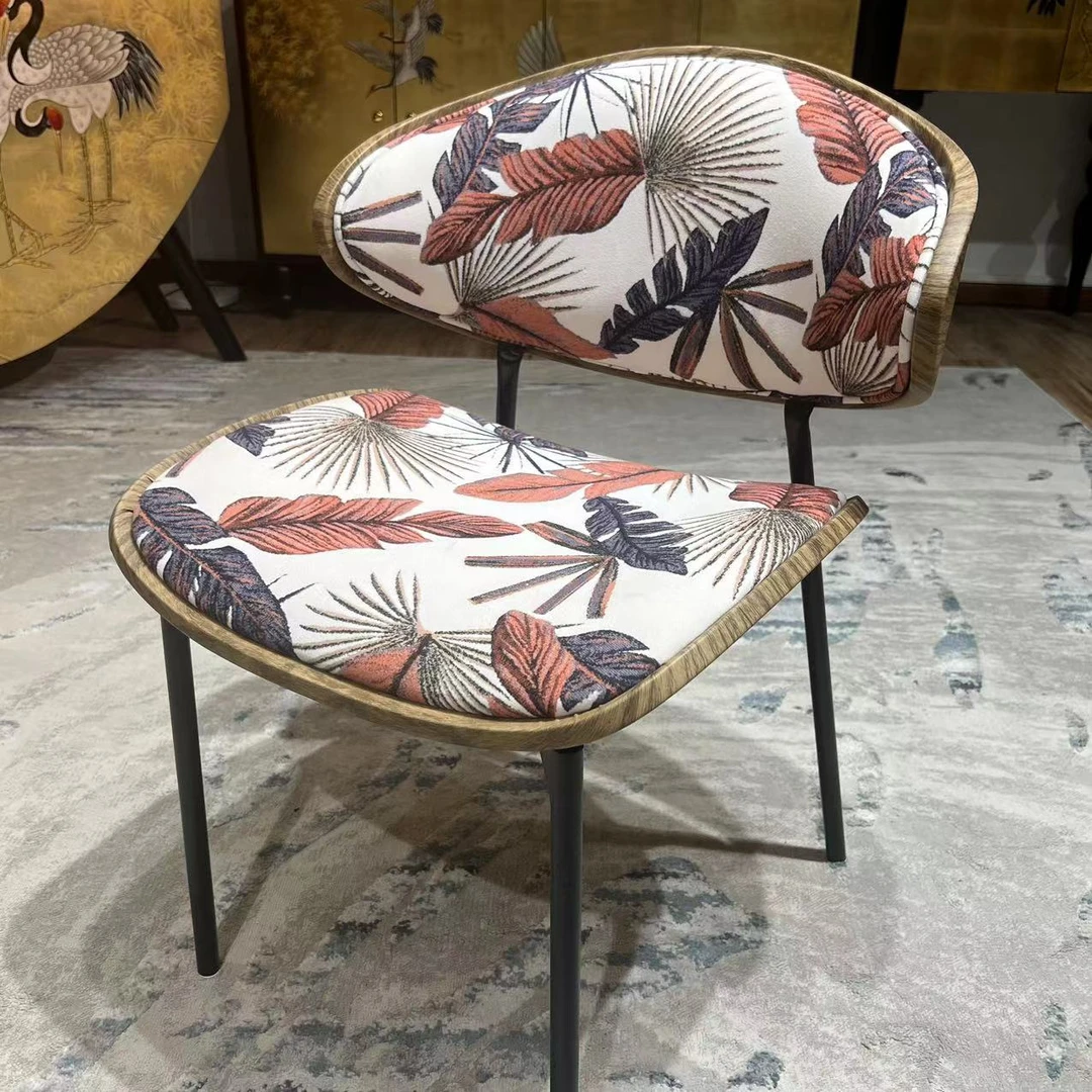 欧式休闲餐椅休闲书房化妆椅子丛林无扶手休闲椅成套家具*2张