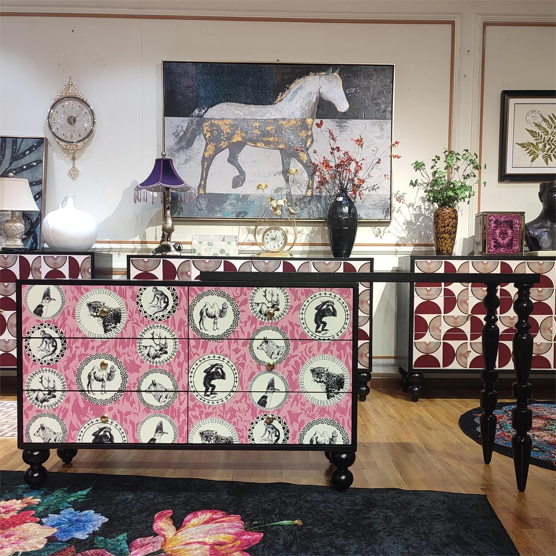 【森林物语】多巴胺设计百搭风斗柜/倒台柜/屏风/玄关/餐边/梳妆