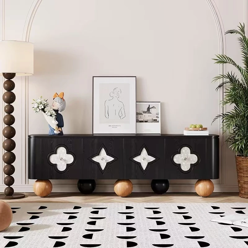 【白月光】贝母茶几电视柜组合现代简约轻奢风高级感家用抽屉式