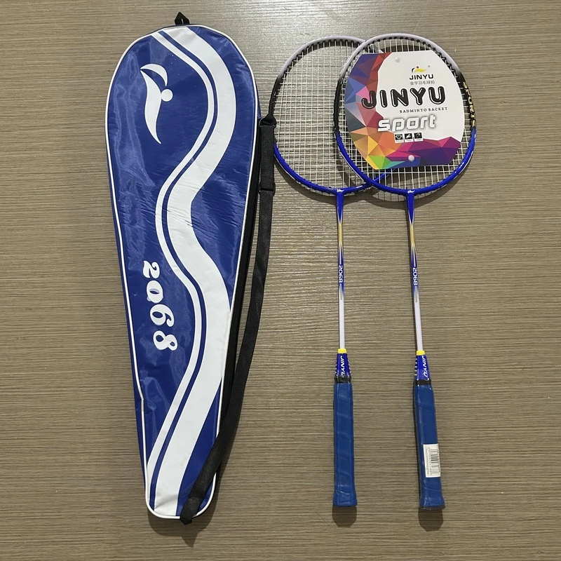 BZ官方正品羽毛球拍2068专业级双拍超轻全碳素纤维耐打套装