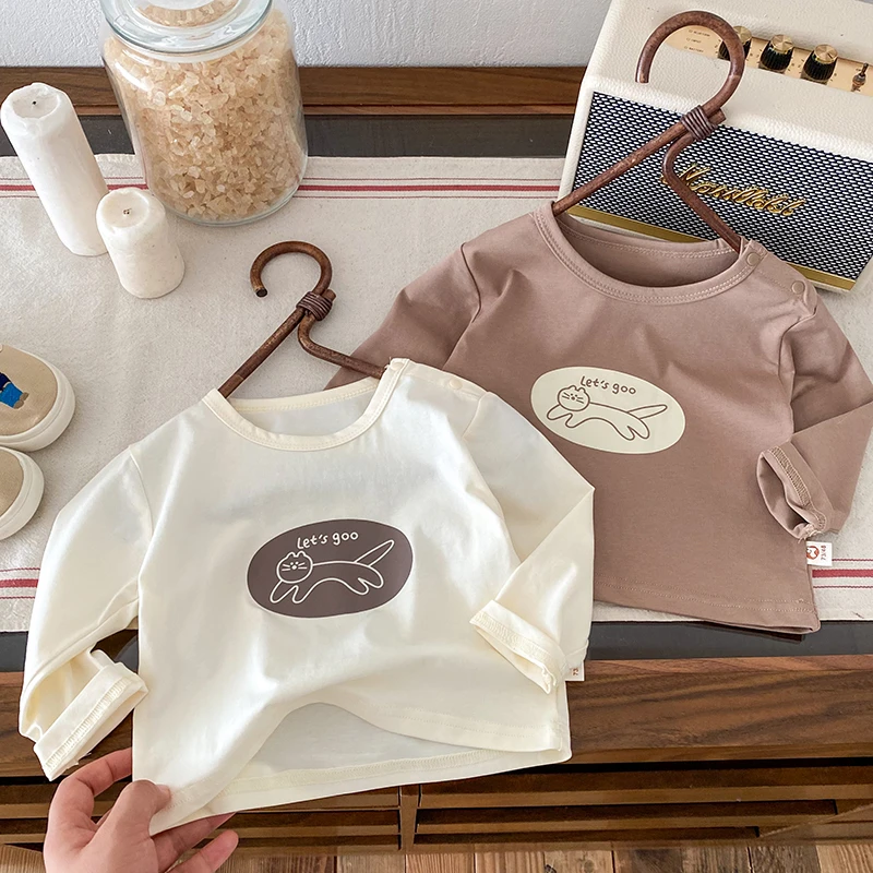 婴儿衣服春秋装小童宝宝内搭长袖打底衫秋季上衣儿童纯棉T恤衫