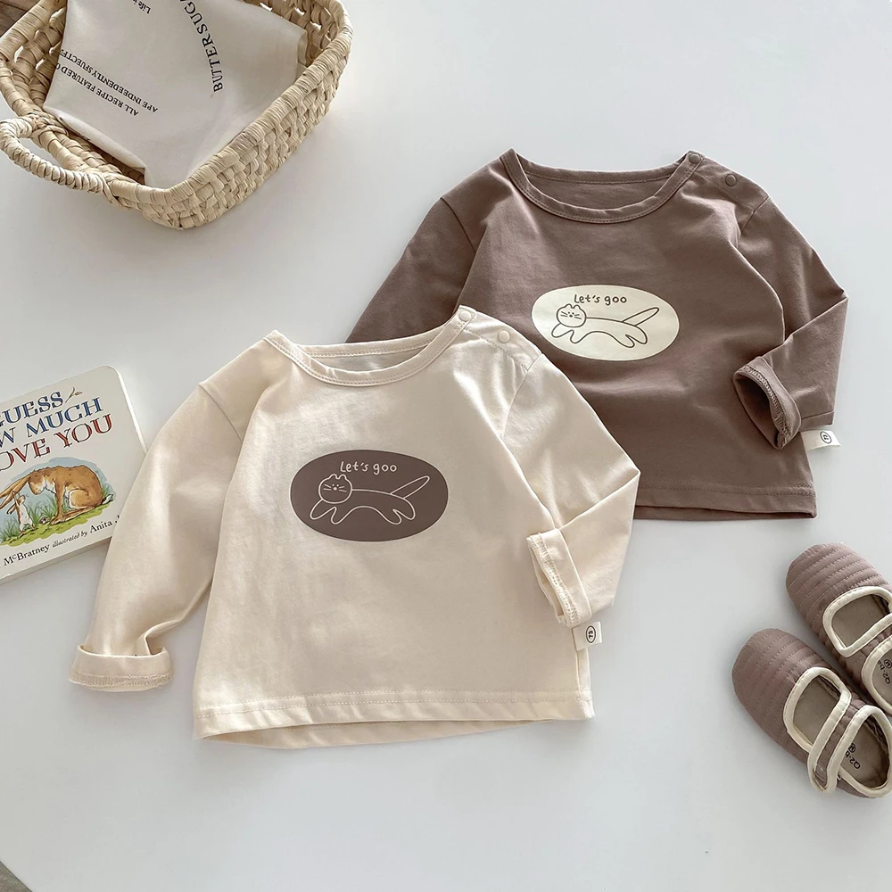 婴儿卡通T恤儿童衣服0-3岁春秋韩版男女宝宝可爱打底衫上衣秋装