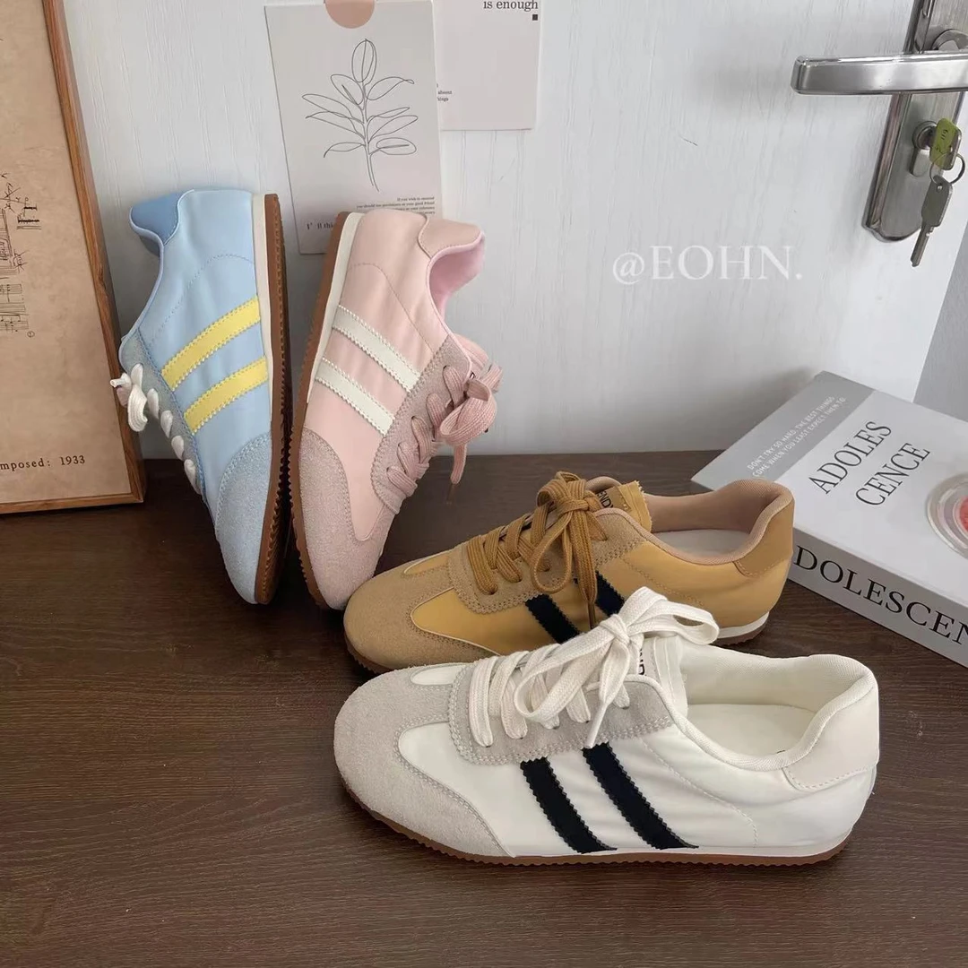 2024新款时尚百搭透气复古潮鞋厚底低帮韩版板鞋