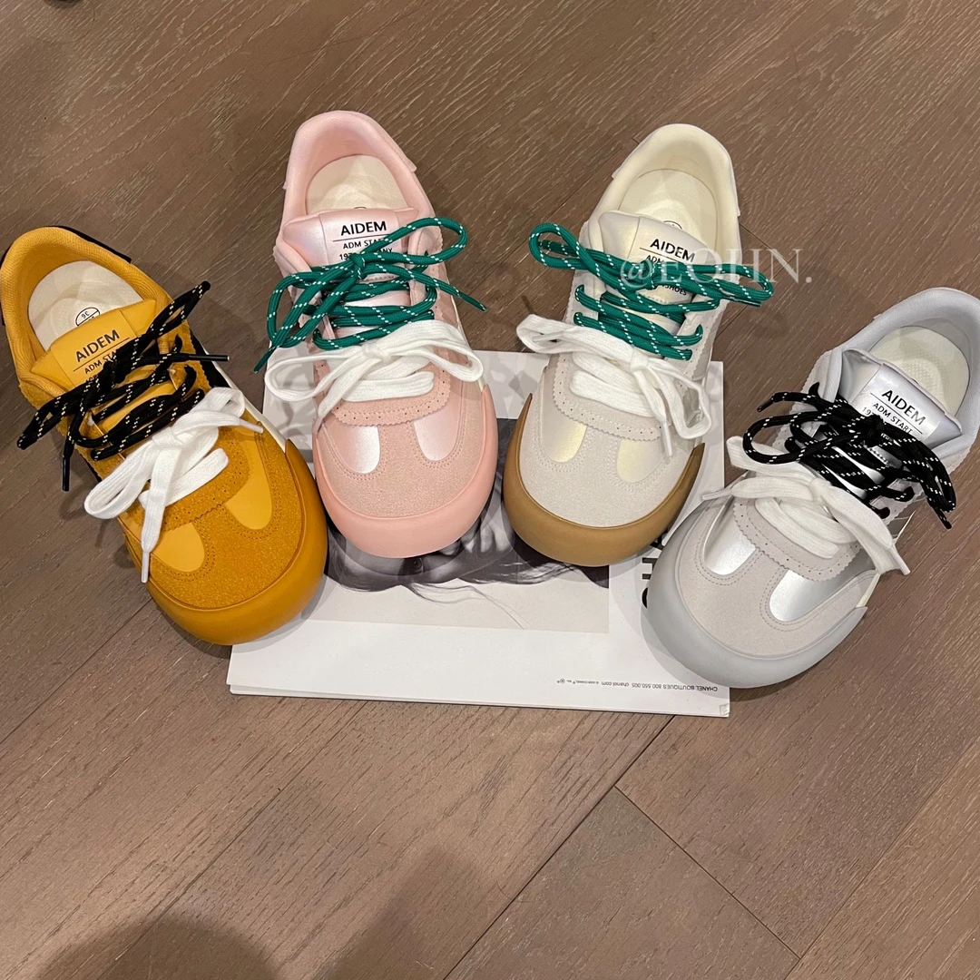 2024新款皮面低帮德训鞋早秋板鞋时尚休闲ins韩版