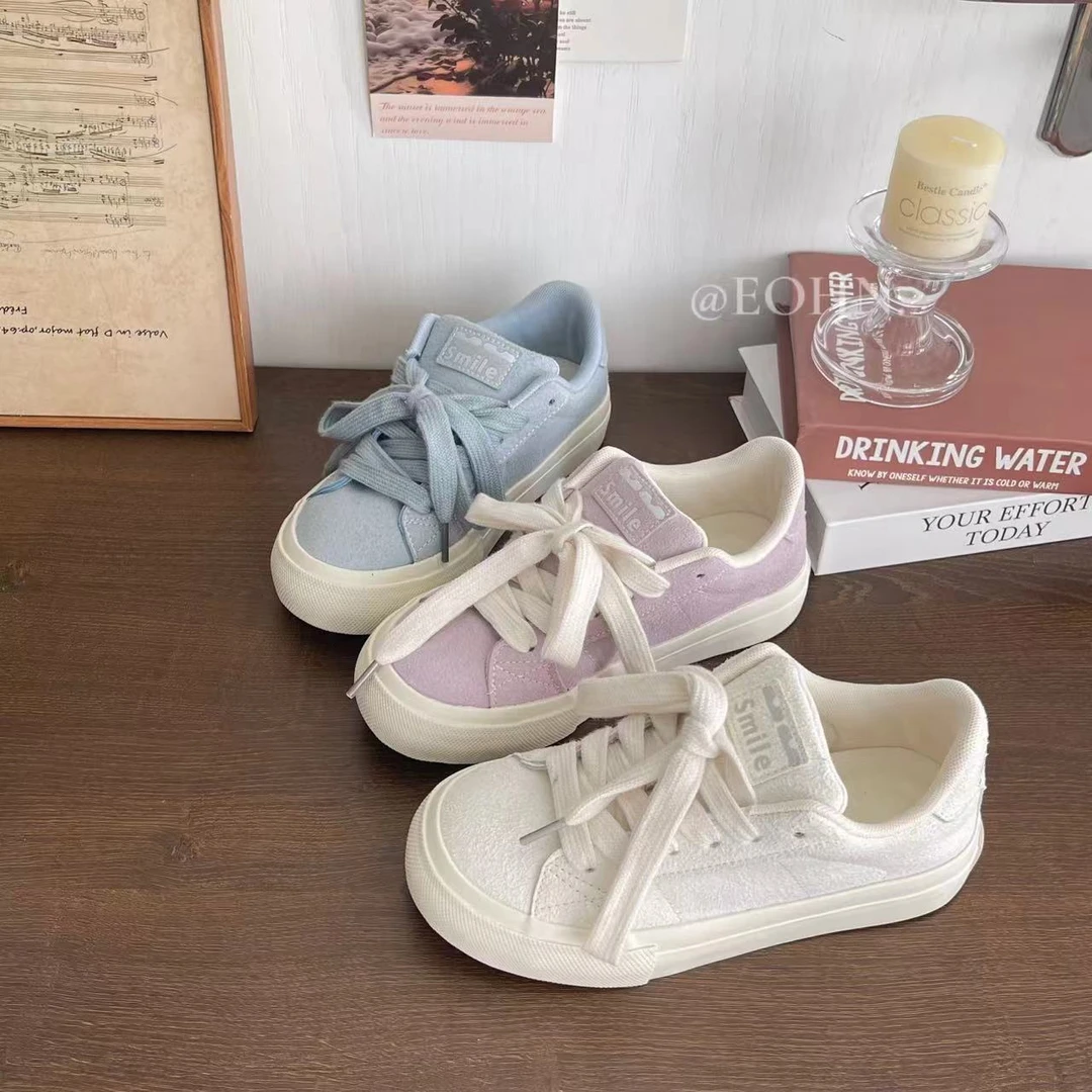 【eohn】秋季板鞋平底百搭学生圆头透气休闲鞋