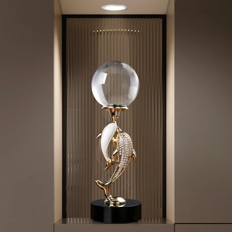 高档轻奢客厅摆件玄关年年有鱼高级感乔迁家居装饰品现代样板间