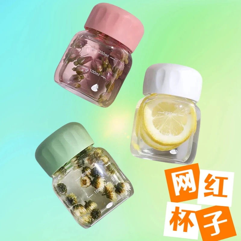 2025迷你小水杯玻璃小可爱杯子奶杯女咖啡牛奶杯便携外带胖胖杯