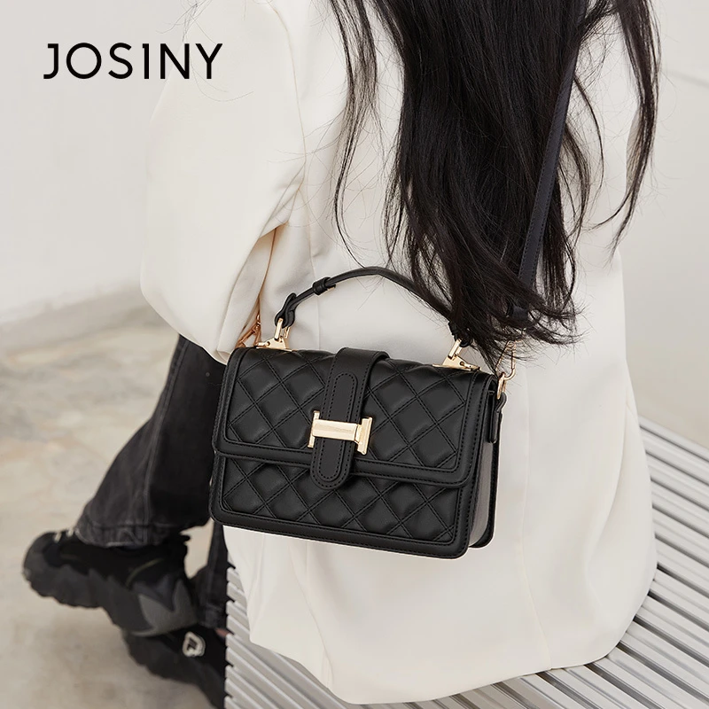 卓诗尼包包女2024年新款单肩斜挎包爆款小香风菱格包网红洋气肩包