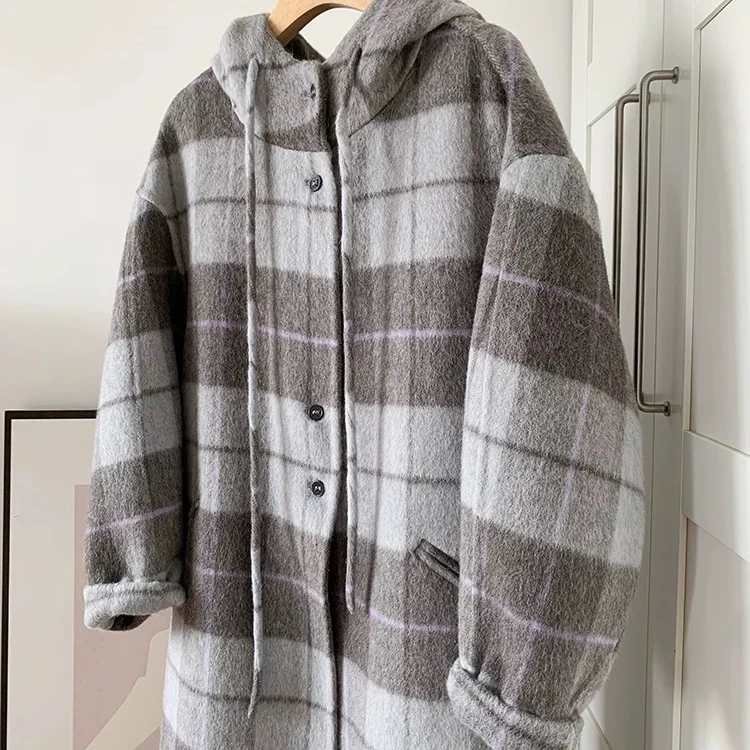 【格子大衣】冬季新款休闲百搭时尚大衣