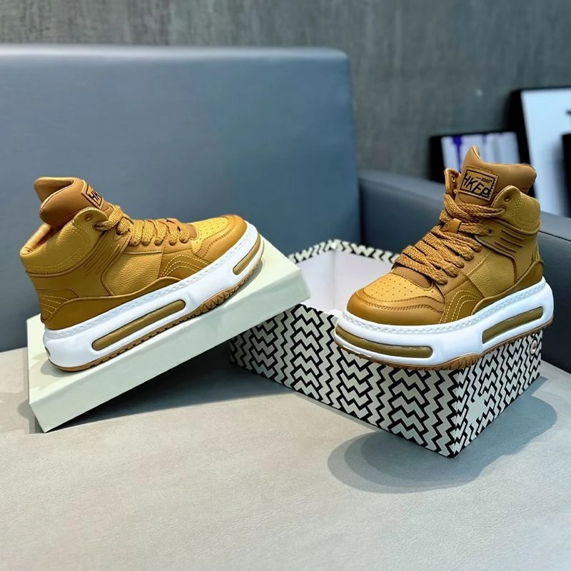 欧洲站秋季板鞋2023新款加绒保暖男鞋时尚厚底增高百搭休闲运动鞋