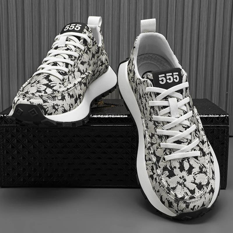 阿甘男鞋2023新款夏季透气薄款运动休闲男士跑步厚底增高老爹潮鞋