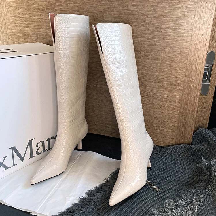 品质甄选细跟气质女鞋时尚百搭高跟鞋尖头欧美秋冬长靴CFV288