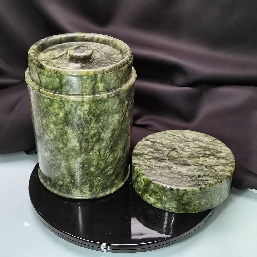 玉石工艺品宠物骨灰盒双层密封罐高档防潮储物罐猫狗骨灰收纳盅