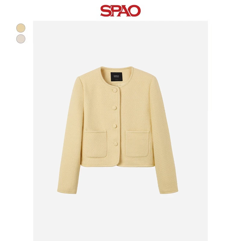 SPAO韩国同款春季新品女士气质百搭外套SPJKF23W13
