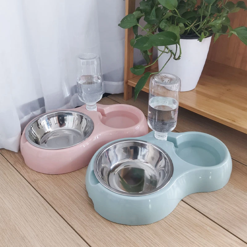 狗碗猫碗宠物饭碗防侧翻自动饮水饭盆喝水自动一体猫狗碗宠物用品