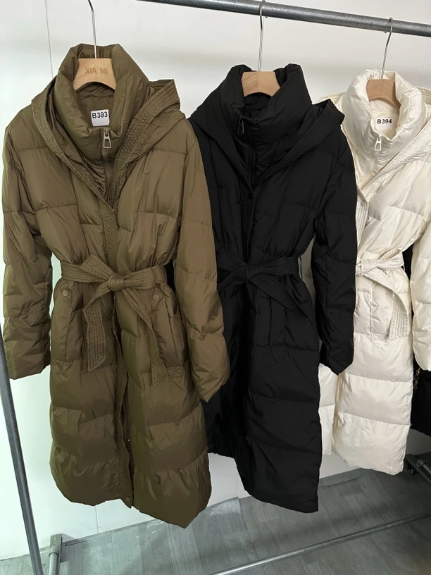 [七七推荐]直播下单备注编码气质中长款收腰显瘦加厚中长款外套女