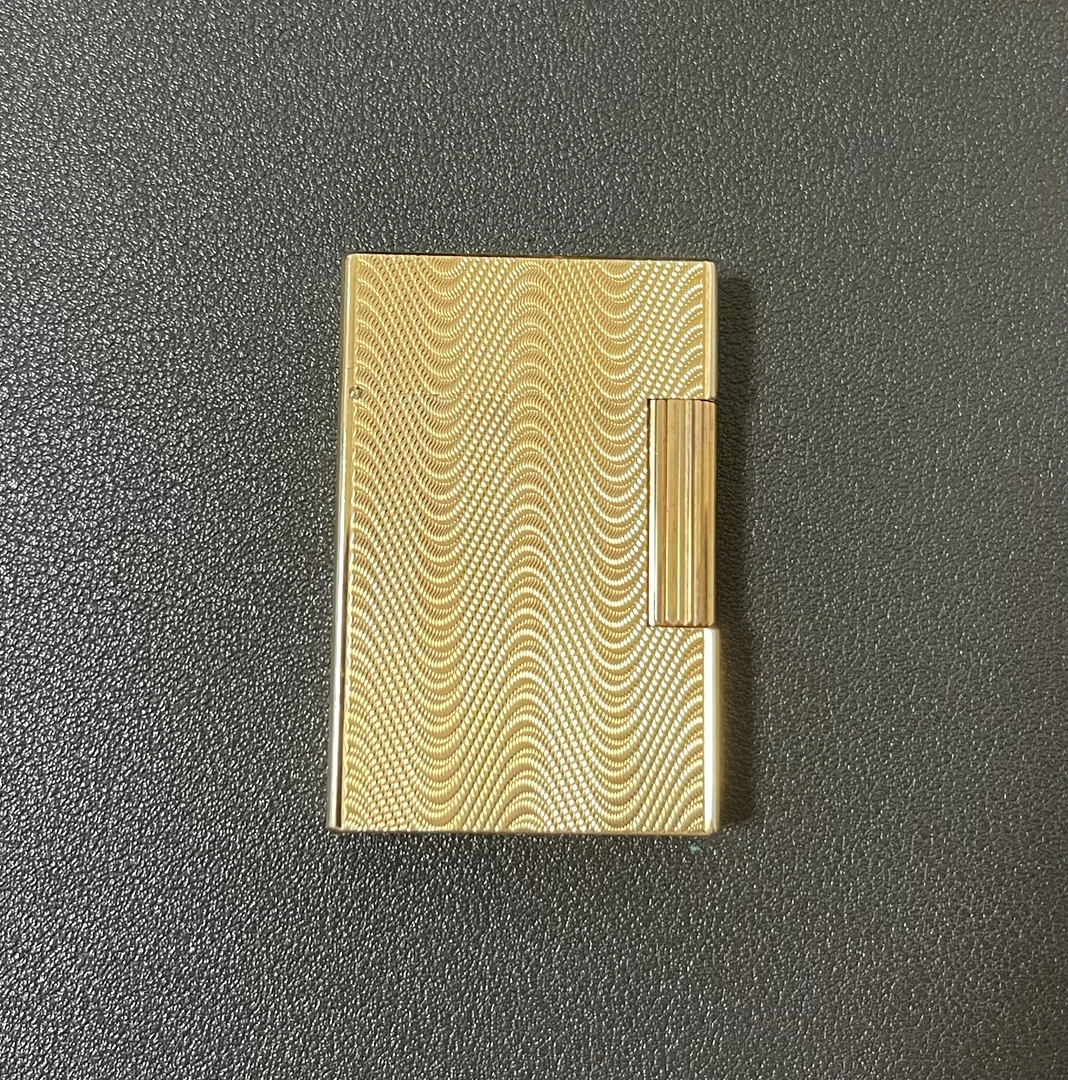 都彭L2中号镀金波浪纹气体打火机