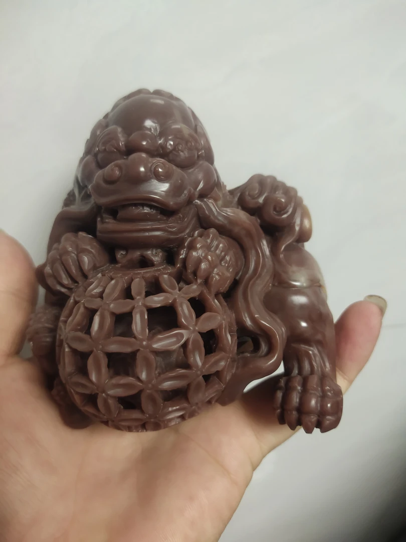 摆件，手把件，印章，手工雕刻貔貅麒麟镂空财神