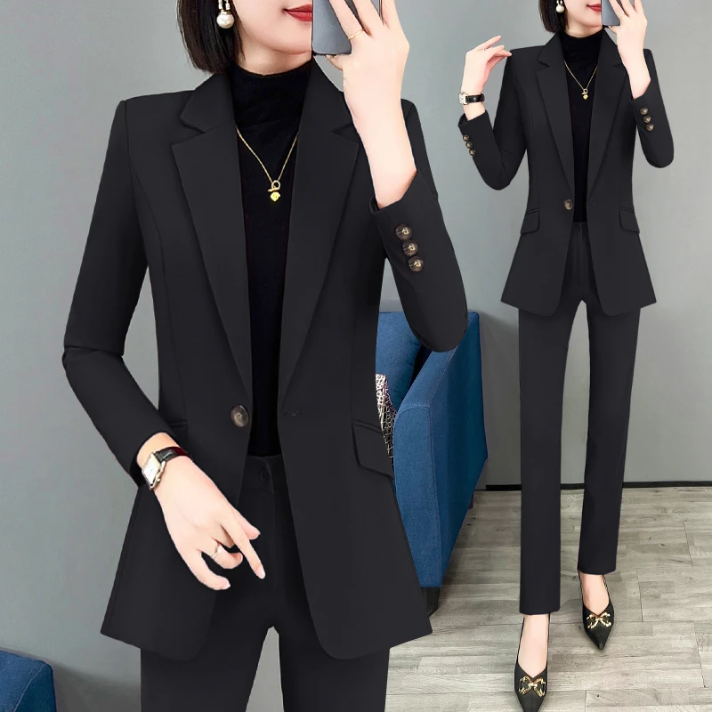 小个子西装套装女秋冬新款高端气质女神范职业正装工作服西服外套