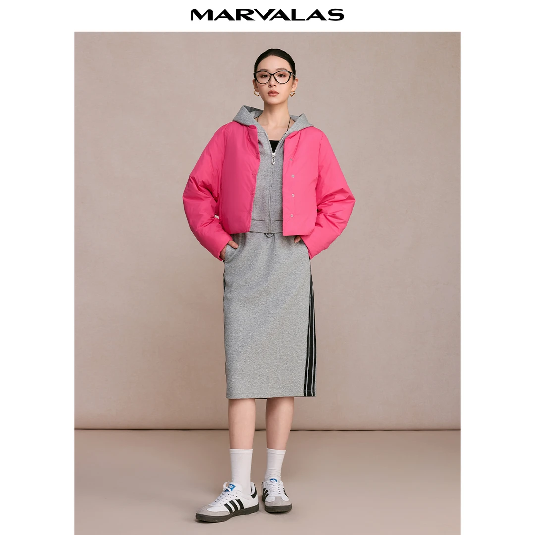 【商场同款】曼德诗纯色3色棉服秋冬新中式简约外套M425305966
