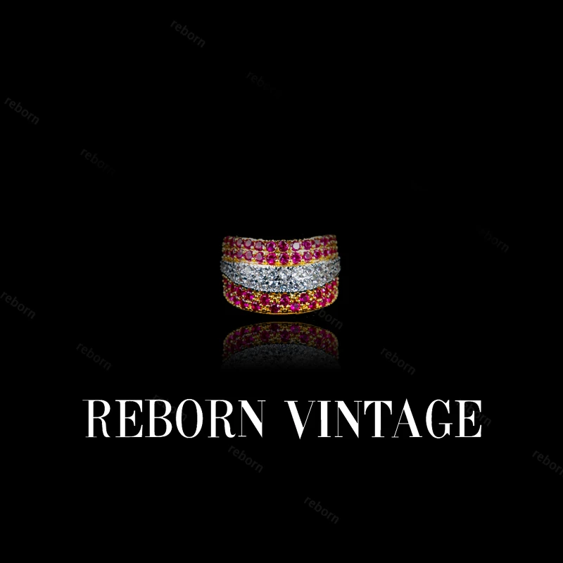 铜合金戒指 RebornVintage气质排戒复古个性重工轻奢时尚百搭M230