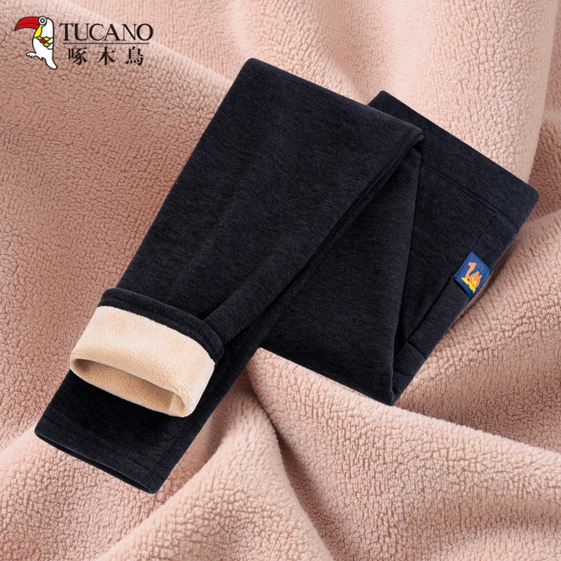 啄木鸟男士加绒加厚保暖裤防寒内穿有弹力有加肥加大码穿到280斤