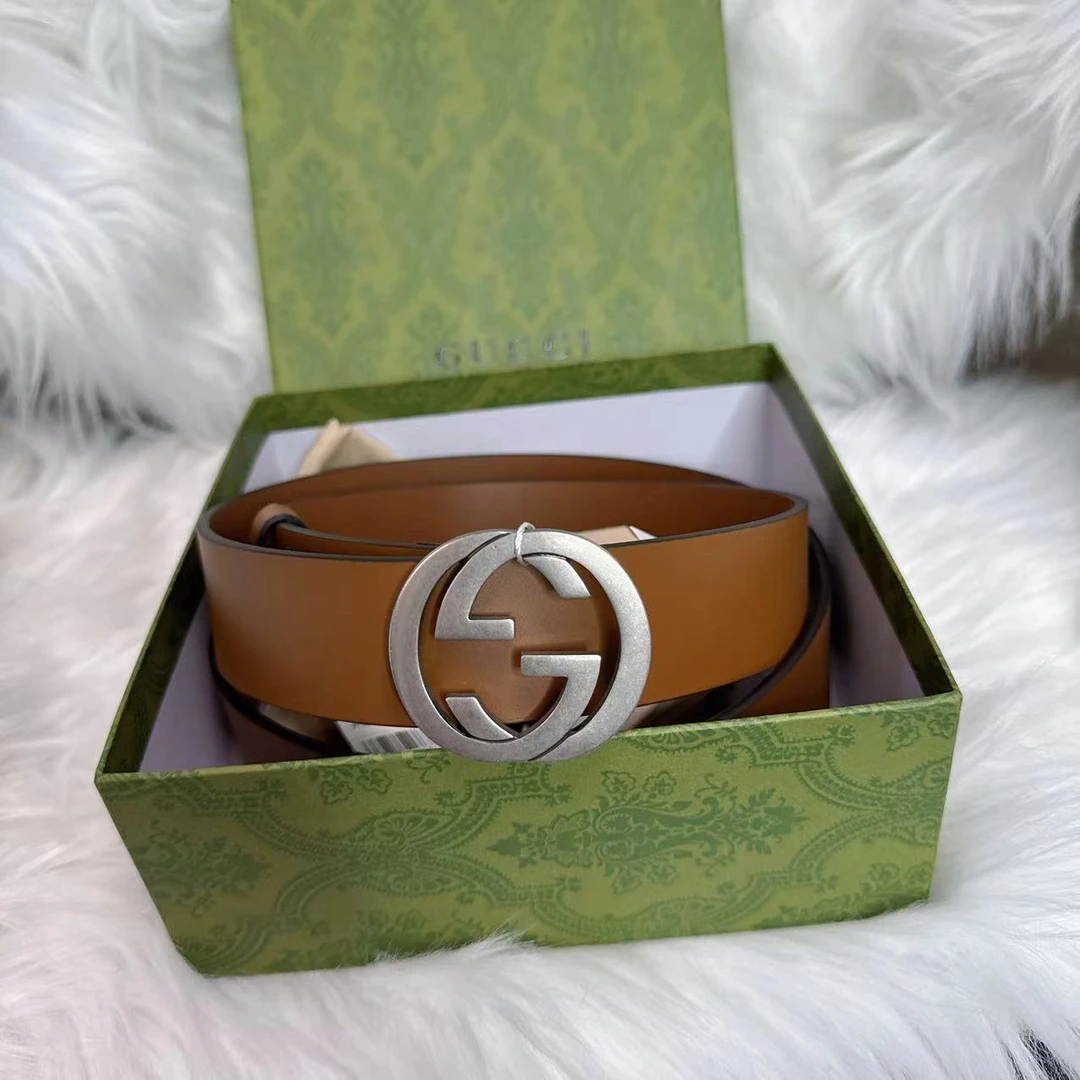 全新未使用 GUCCI/古驰 古驰 百搭款咖色腰带